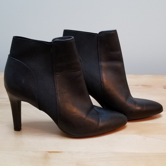 Bottes Cheville Franco Sarto Shandy - Cuir Noir - Taille US 8 (M) - Neuves Sans Emballage
